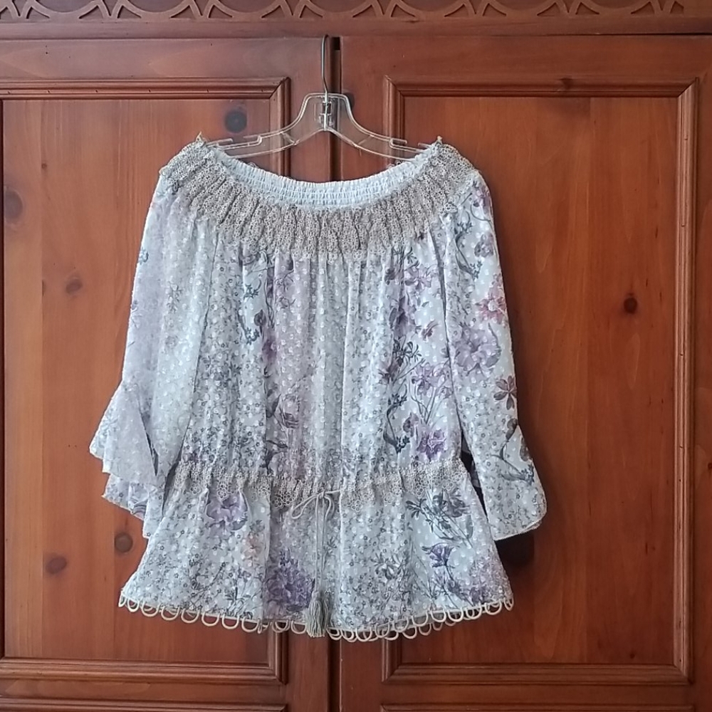 Off shoulder blouse by Elie Tahari